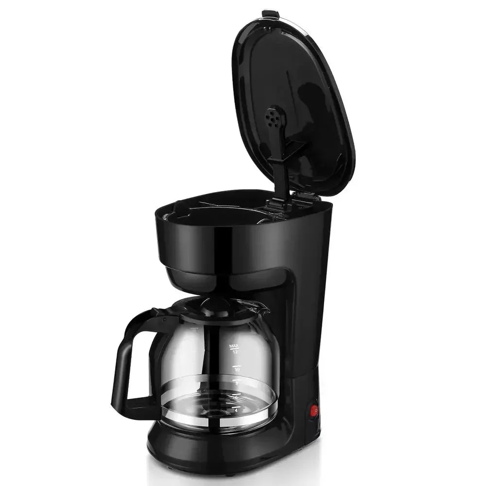 Black 12-Cup Coffee Maker/ Auto Keep Warm/ Function Indicator Light/ Dishwasher-Safe Easy Clean /Shelf-Stable