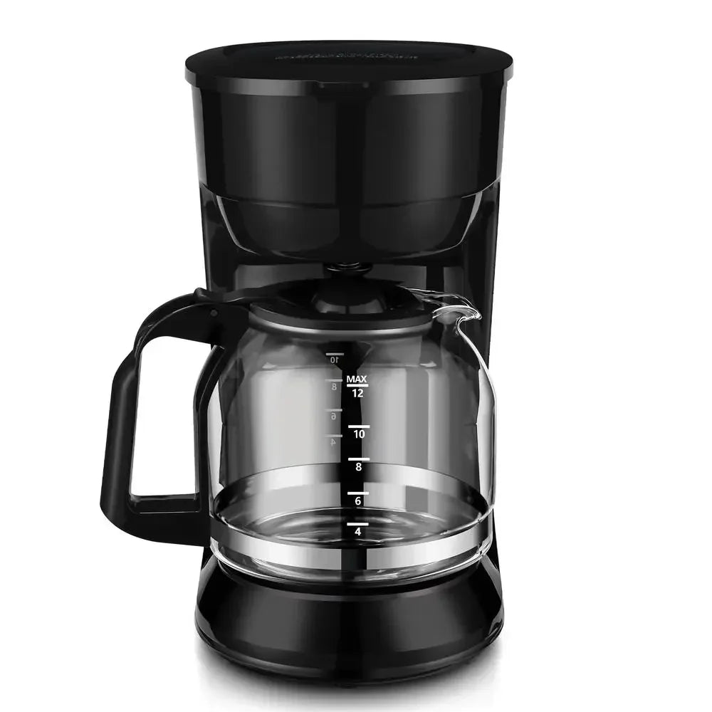 Black 12-Cup Coffee Maker/ Auto Keep Warm/ Function Indicator Light/ Dishwasher-Safe Easy Clean /Shelf-Stable