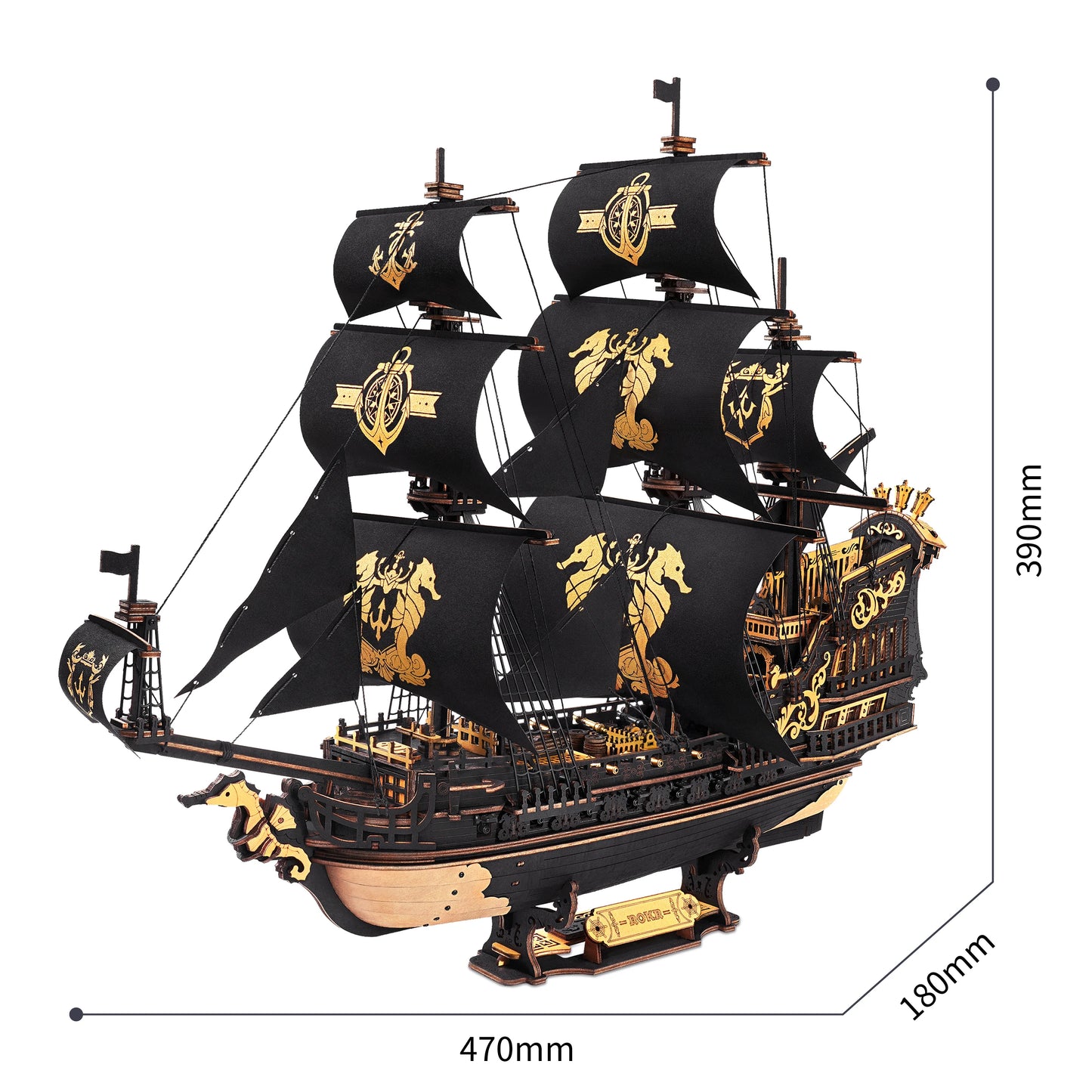 For Teens and Adults/ Robotime 3D Puzzle/ Wooden Seahouse Barque Model kits/ Home Desk Decoration Gift