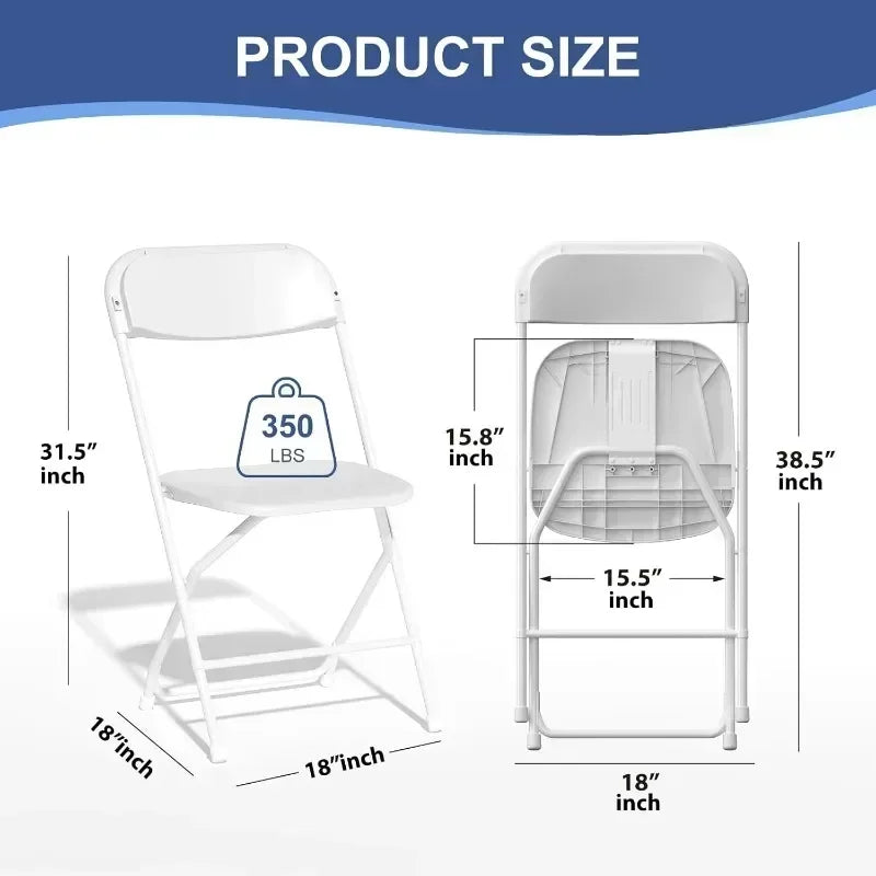 Fast shipping-Hot Sellers.20 Pack White Folding Chairs, Folding Chairs Outdoor Indoor, 350lb Capacity,Portable Event Chair.NEW