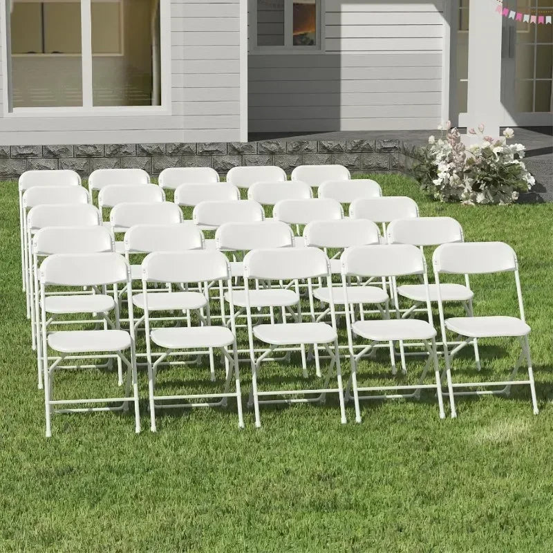 Fast shipping-Hot Sellers.20 Pack White Folding Chairs, Folding Chairs Outdoor Indoor, 350lb Capacity,Portable Event Chair.NEW