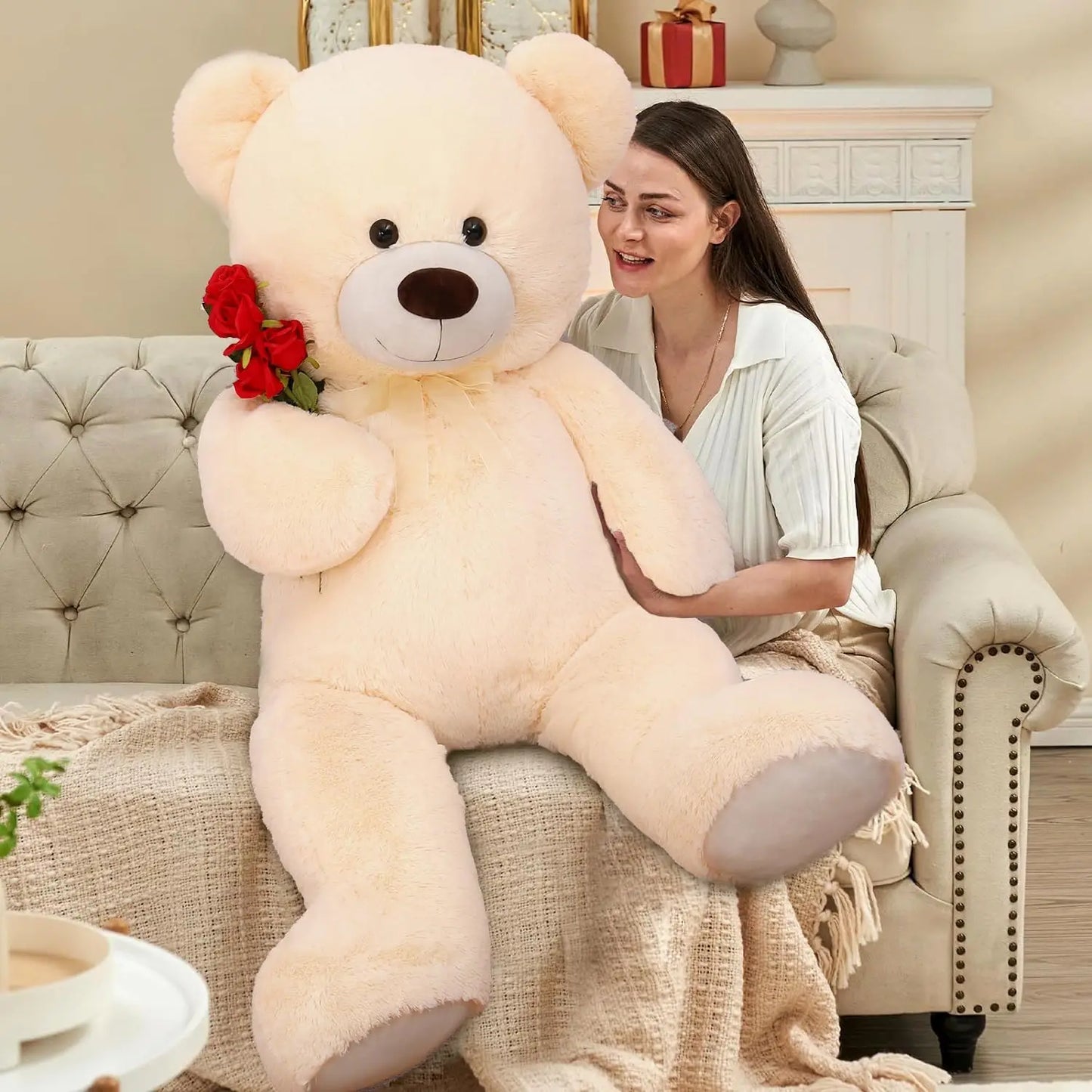 Giant Teddy Bear Stuffed , 4 Feet,51.8in Ideal Gift