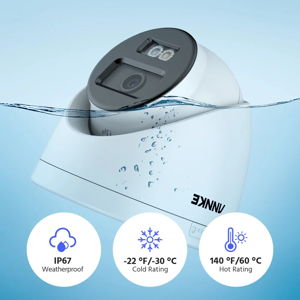 12MP Outdoor Smart Dual Light PoE Security Camera Color IR Night Vision Built-in Microphone IP67 Smart Home H.265+