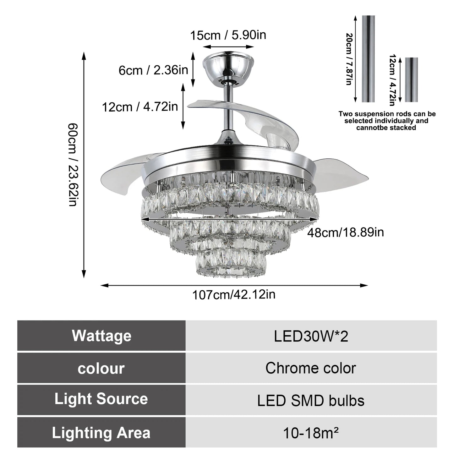 Modern Ceiling Fan Led Light/ Remote Control/ Living Dining Room Ceiling Fan Lamp/ Chandelier Indoor Decor Fixture BLDC Intelligent
