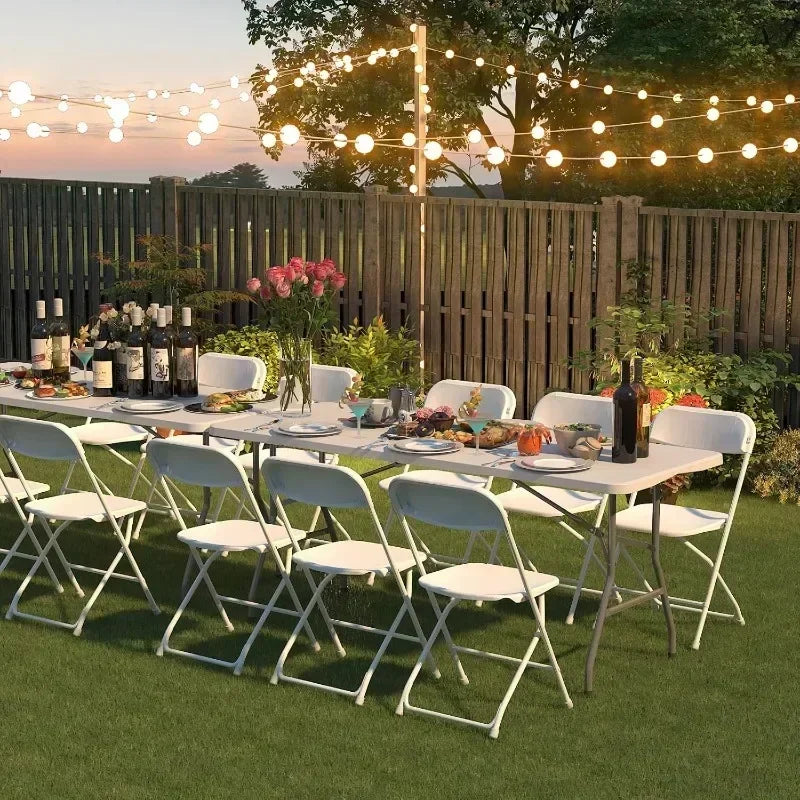 Fast shipping-Hot Sellers.20 Pack White Folding Chairs, Folding Chairs Outdoor Indoor, 350lb Capacity,Portable Event Chair.NEW